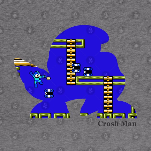 Crash Man Silhouette - Mega Man 2 by Desperado902
